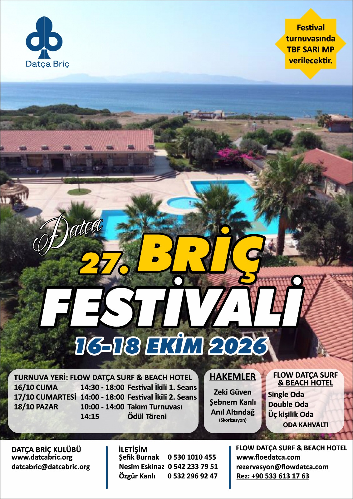 27. Briç Festivali afişi — 16-18 Ekim 2026